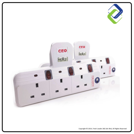 SIRIM Certified 3 Way T Socket Adaptor: Surge Protector & Neon Light for Secure Power SIRIM Certified 3 Way T Socket Adaptor: Surge Protector & Neon Light for Secure Power