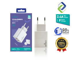 Infineo Dual Port USB Charger - Fast Charging Adapter