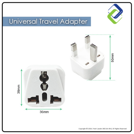 INFINEO Global Travel Adapter - AU/US/EU to UK 3 Pin Plug Converter INFINEO Global Travel Adapter - AU/US/EU to UK 3 Pin Plug Converter