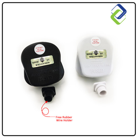 Safe and Certified 13 Amp 3 Pin Plug Top with SIRIM Seal of Approval Safe and Certified 13 Amp 3 Pin Plug Top with SIRIM Seal of Approval