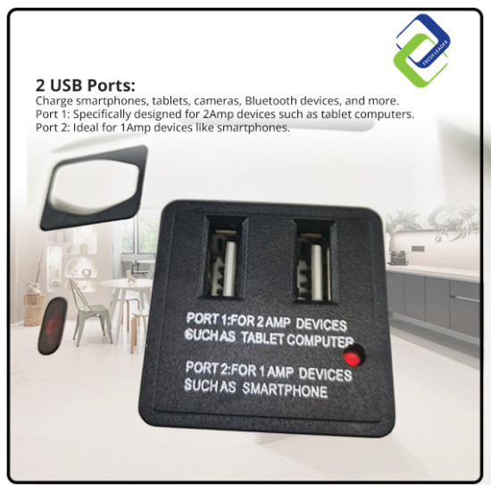 Infineo 5-Way Full Copper Extension Socket with 2 USB Ports Surge Protector - SIRIM Approved - Power Up Safely Infineo 5-Way Full Copper Extension Socket with 2 USB Ports Surge Protector - SIRIM Approved - Power Up Safely