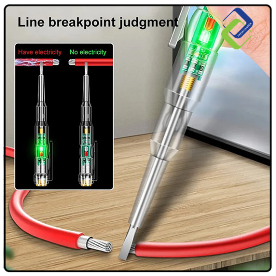 LED Voltage Tester Pen with Straight Screwdriver Head: Reliable Electrical Testing Tool LED Voltage Tester Pen with Straight Screwdriver Head: Reliable Electrical Testing Tool