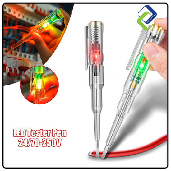 LED Voltage Tester Pen with Straight Screwdriver Head: Reliable Electrical Testing Tool LED Voltage Tester Pen with Straight Screwdriver Head: Reliable Electrical Testing Tool