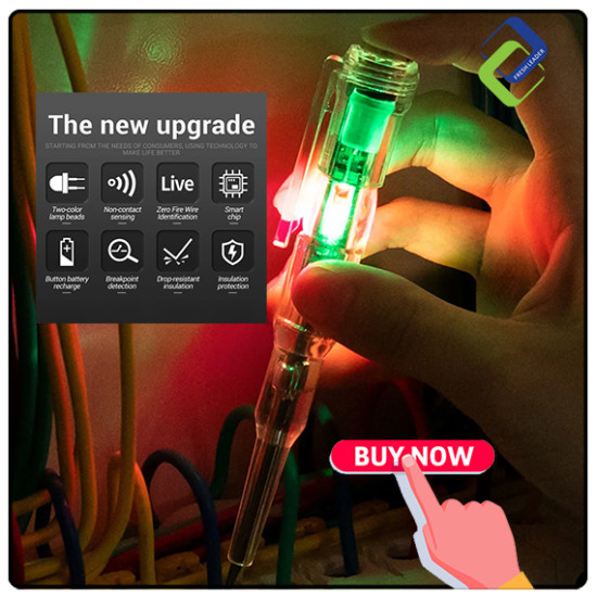 LED Voltage Tester Pen with Straight Screwdriver Head: Reliable Electrical Testing Tool LED Voltage Tester Pen with Straight Screwdriver Head: Reliable Electrical Testing Tool