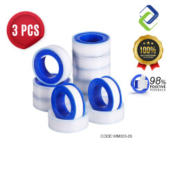 (3Pcs) Pipe Thread Seal Tape: High-Quality 12mm x 0.075mm x 10m Roll