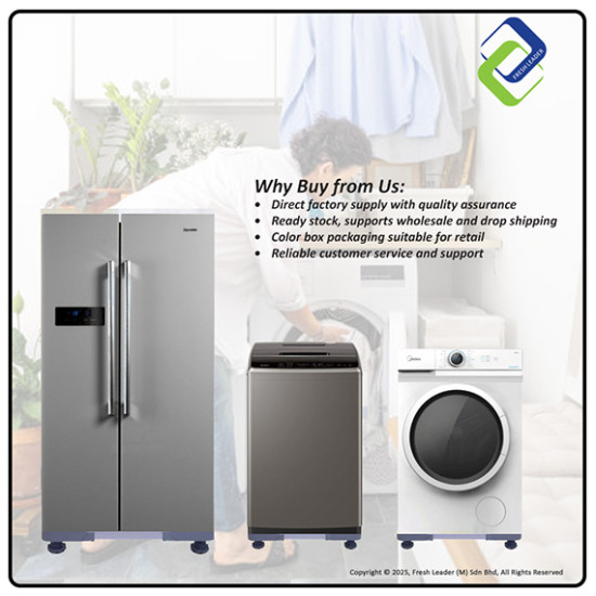 Heavy-Duty Adjustable Fridge & Washing Machine Base – Universal Stand with 4 Strong Feet, Height-Boosting & Stabilizing Bracket Heavy-Duty Adjustable Fridge & Washing Machine Base – Universal Stand with 4 Strong Feet, Height-Boosting & Stabilizing Bracket