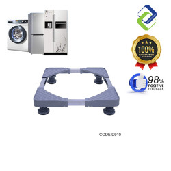 Heavy-Duty Adjustable Fridge & Washing Machine Base – Universal Stand with 4 Strong Feet, Height-Boosting & Stabilizing Bracket