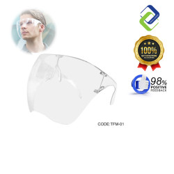 Reusable Full Face Shield – Anti-Fog Transparent Face Protection for Work, Travel & Safety