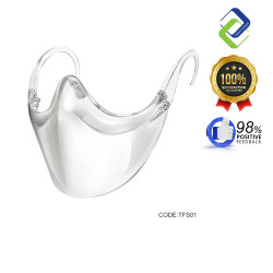 See-through Safety: Reusable Face Shield with Transparent Protection Mask