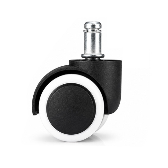 Office Chair Replacement Wheel 48mm White PU Silent Caster