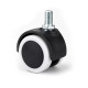 Office Chair Replacement Wheel 48mm White M10 Threaded Silent Caster