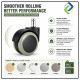 Office Chair Replacement Wheel 50mm Green PU Silent Caster