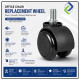 Office Chair Replacement Wheel M8 x 13mm | Silent 48mm Swivel Caster for Computer, Gaming, Executive & Study Chairs