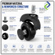Office Chair Replacement Wheel M8 x 13mm | Silent 48mm Swivel Caster for Computer, Gaming, Executive & Study Chairs
