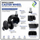 Office Chair Caster Wheel 48mm M8×13mm Threaded Stem with Brake