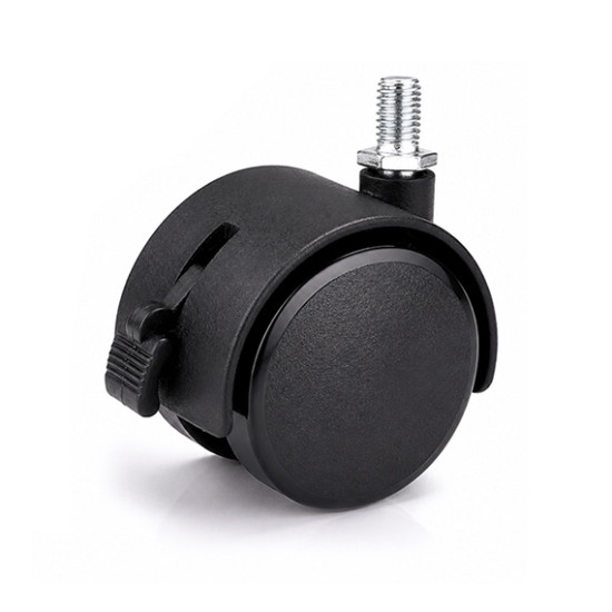 Office Chair Caster Wheel 48mm M8×13mm Threaded Stem with Brake