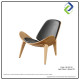 Nordic Shell Lounge Chair – Modern Wood Frame Accent Chair with PU or Fabric Cushion Nordic Shell Lounge Chair – Modern Wood Frame Accent Chair with PU or Fabric Cushion
