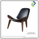 Nordic Shell Lounge Chair – Modern Wood Frame Accent Chair with PU or Fabric Cushion Nordic Shell Lounge Chair – Modern Wood Frame Accent Chair with PU or Fabric Cushion