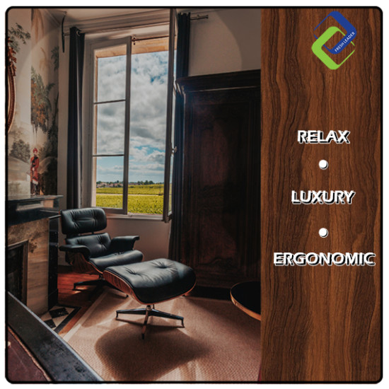 Luxury Indoor Swivel Leather Lounge Chair 