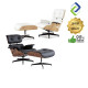 Luxury Indoor Swivel Leather Lounge Chair 
