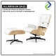Luxury Leather Lounge Chair with Ottoman Swivel Recliner