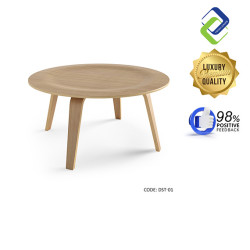 Modern Scandinavian Round Coffee Table – Durable Wood Finish, Stylish & Sturdy Design