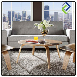 Modern Scandinavian Round Coffee Table – Durable Wood Finish, Stylish & Sturdy Design