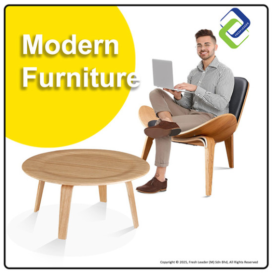 Modern Scandinavian Round Coffee Table – Durable Wood Finish, Stylish & Sturdy Design Modern Scandinavian Round Coffee Table – Durable Wood Finish, Stylish & Sturdy Design
