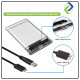 Transparent USB 3.0 SATA 2.5" HDD SSD Drive Enclosure Disk Case Transparent USB 3.0 SATA 2.5" HDD SSD Drive Enclosure Disk Case