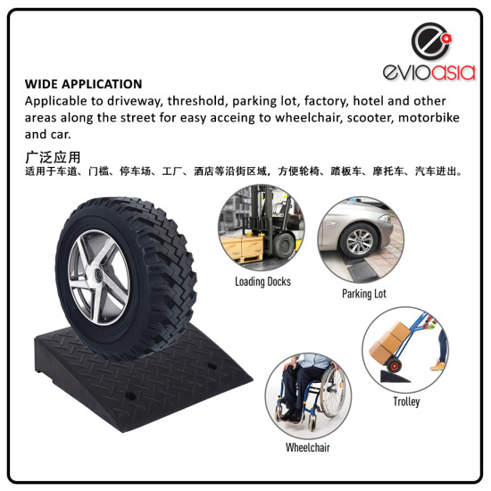 Heavy Duty Rubber Road Curb Ramp, Height 97MM Heavy Duty Rubber Road Curb Ramp, Height 97MM