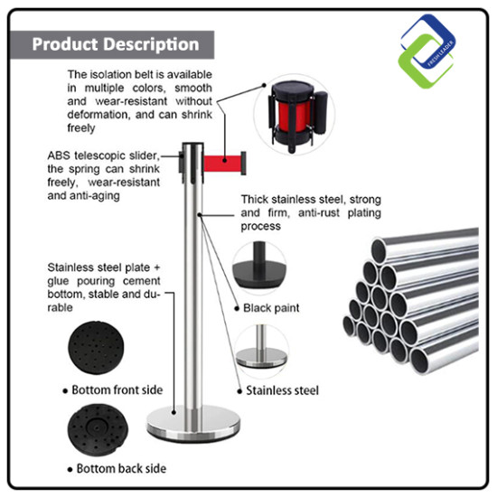 Silver Queue Pole Stand: Efficient Crowd Control Solution Silver Queue Pole Stand: Efficient Crowd Control Solution