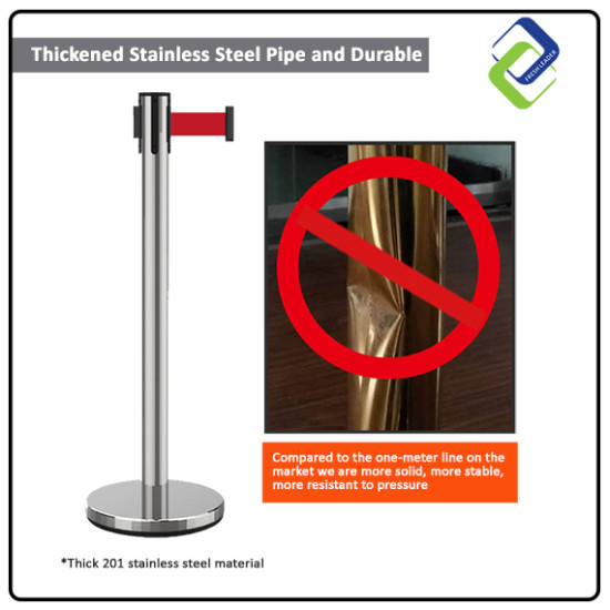 Silver Queue Pole Stand: Efficient Crowd Control Solution Silver Queue Pole Stand: Efficient Crowd Control Solution