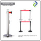 Silver Queue Pole Stand: Efficient Crowd Control Solution Silver Queue Pole Stand: Efficient Crowd Control Solution