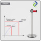 Silver Queue Pole Stand: Efficient Crowd Control Solution Silver Queue Pole Stand: Efficient Crowd Control Solution