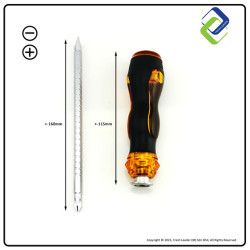 Extendable Screwdriver: 160MM Dual-Use with Transparent Handle
