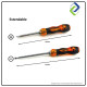 Extendable Screwdriver: 160MM Dual-Use with Transparent Handle Extendable Screwdriver: 160MM Dual-Use with Transparent Handle