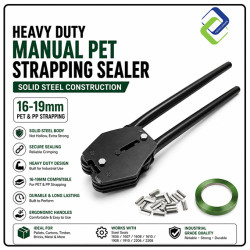 Heavy Duty Manual PET Strapping Sealer 16–19mm | Solid Steel
