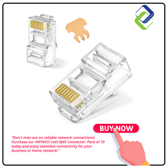 High-Quality Cat5 RJ45 Connector: INFINEO - Pack of 10