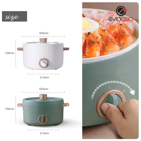 Multifunctional Electric Cooker Skillet Hot Pot 1.5L Multifunctional Electric Cooker Skillet Hot Pot 1.5L
