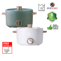 Multifunctional Electric Cooker Skillet Hot Pot 1.5L