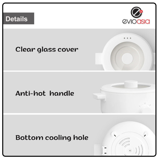 Multifunction 3 Litre Electric Pot with Natural Ceramic Multifunction 3 Litre Electric Pot with Natural Ceramic