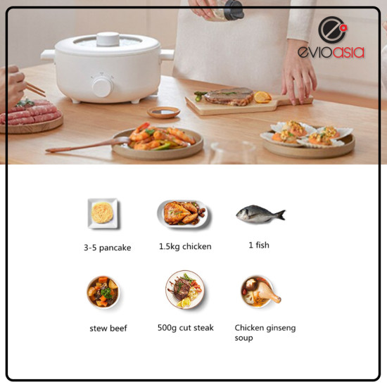 Multifunction 3 Litre Electric Pot with Natural Ceramic Multifunction 3 Litre Electric Pot with Natural Ceramic