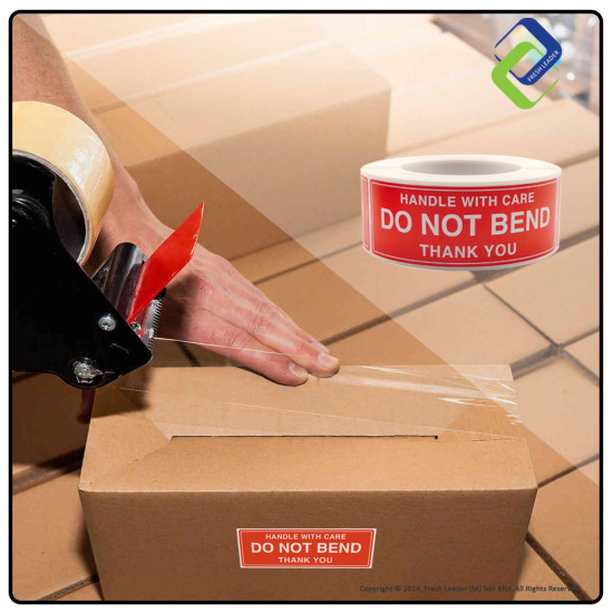 1" x 3" Warning Labels: Do Not Bend, Handle With Care (250pcs) 1" x 3" Warning Labels: Do Not Bend, Handle With Care (250pcs)