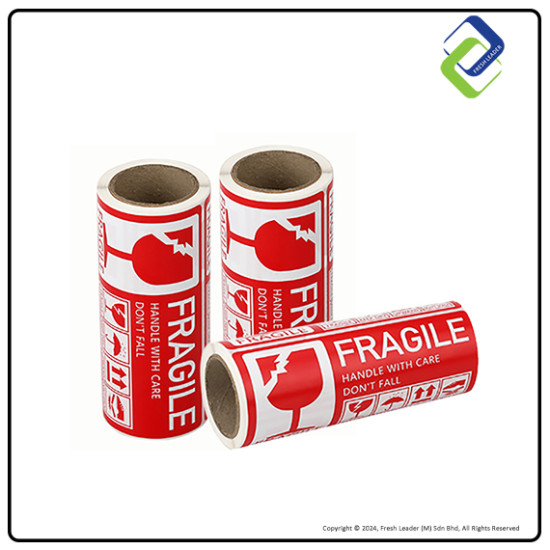 Fragile Warning Label Sticker 3" x 5" (250pcs)