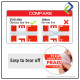 Fragile Warning Label Sticker 3" x 5" (250pcs)