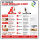 1" x 3" Fragile Warning Label Stickers (1000pcs) - High Quality & Durable