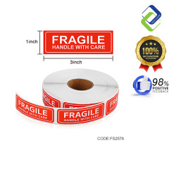 1" x 3" Fragile Warning Label Stickers (1000pcs) - High Quality & Durable