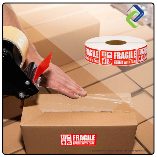 Fragile Handle With Care Sticker 1" x 3" (1000pcs) Fragile Handle With Care Sticker 1" x 3" (1000pcs)