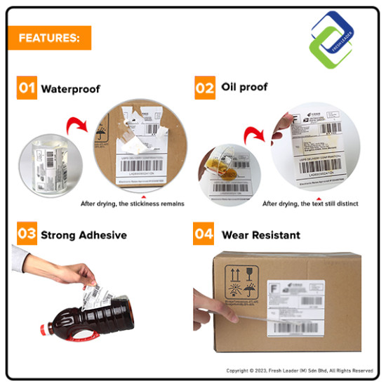 Folding Thermal Label Paper Sticker 100mm x 150mm, 5000pcs