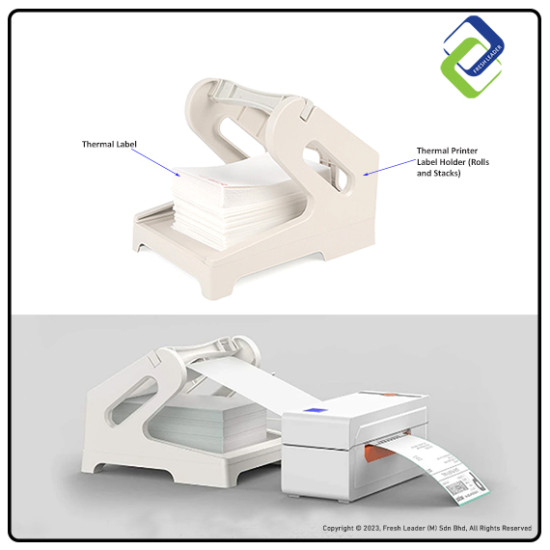 Folding Thermal Label Paper Sticker 100mm x 150mm, 5000pcs